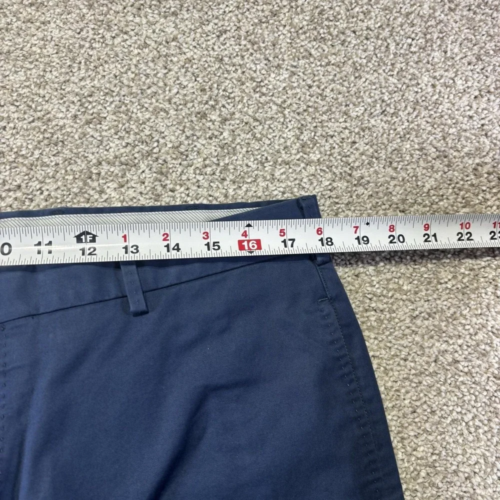 Peter Millar Shorts Mens 36 Blue Solid Pima Cotton Chino Casual Summer 9 Inseam